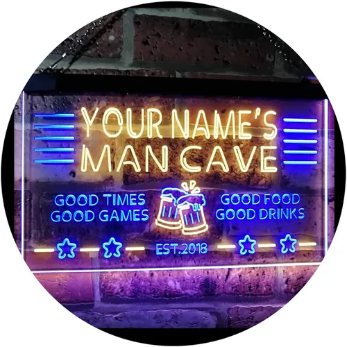 Miniatura 11 de ADVPRO Letrero de neón LED multicolor personalizado con texto en inglés "Man Cave Home Bar Est. Year", 32 x 24 pulgadas st4s86-x0012a-tm-c Varios