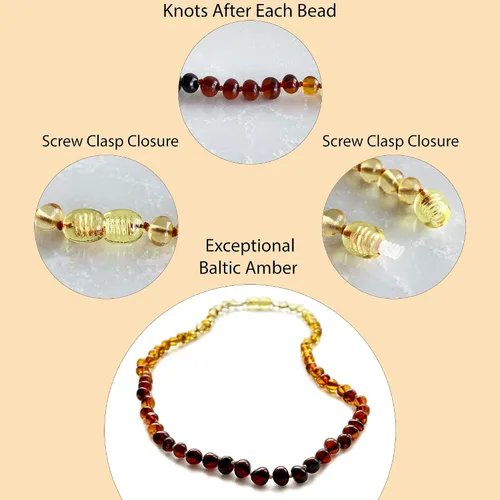 Miniatura 33 de Amber Necklace for Women - HandMade Baltic Jewelry for Adult - 18 inch - 100% Genuine