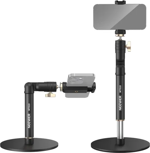 NEEWER MT010 - Soporte de teléfono celular para escritorio, mesa de oficina ajustable, compatible con iPhone y Samsung para grabación de video,