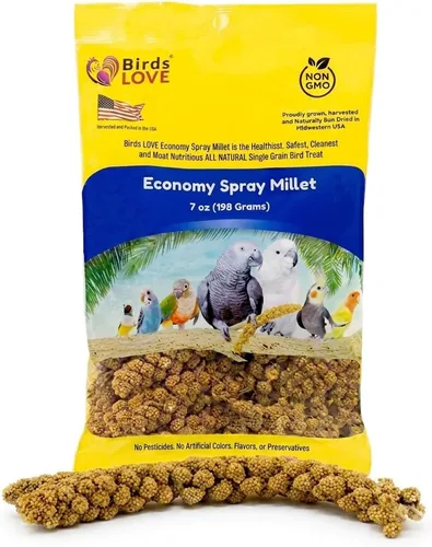 Miniatura 10 de Birds LOVE Puntas y Colas de Mijo para Aves - Periquitos, Cacatúas, Periquitos, Pinzones, Cotorras, Canarios, Cacatúas - Mijo Natural y Saludable