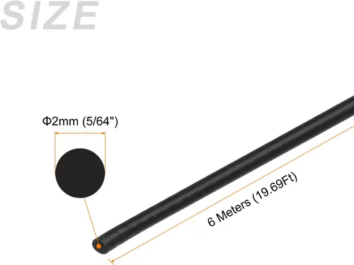 Miniatura 2 de METALLIXITY Tira de sellado de goma de espuma (0.079 in de diámetro x 19.7 ft de largo), 1 unidad, tira redonda de goma EPDM para reparación
