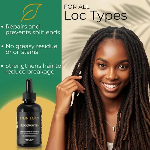 Miniatura 3 de Aceite de crecimiento y cuero cabelludo de Lion Locs para rastas, trenzas y cabello natural, promueve un crecimiento saludable, hidratación