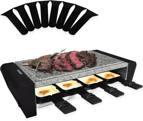 Miniatura 7 de TAMARIT Raclette - Parrilla eléctrica 3 en 1, portátil, barbacoa coreana interior con 8 paletas, apta para lavavajillas, parrilla antiadherente