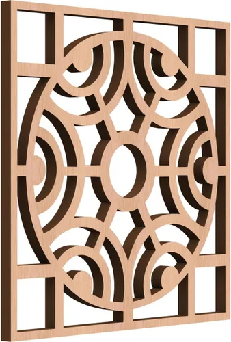 Miniatura 51 de Walton Paneles de pared decorativos de madera con calado, pequeños, 11 3/8 pulgadas de ancho x 11 3/8 pulgadas de alto x 1/4 pulgadas de alto, nogal