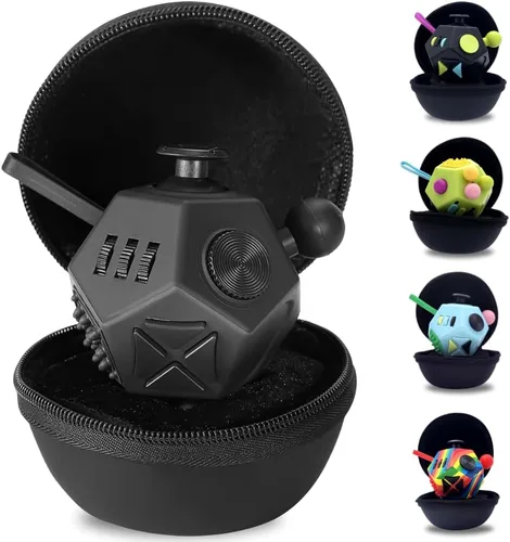 Miniatura 6 de PILPOC theFube Cubo Fidget con 12 lados - Juguetes prácticos para la ansiedad para niños y adultos - Dados fidget para aliviar el estrés