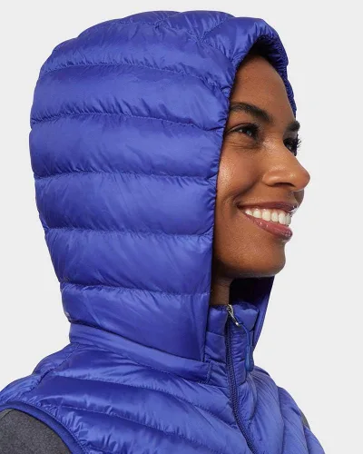 Miniatura 3 de 32 Degrees - Chaleco corto con capucha para mujer, ligero, resistente al agua