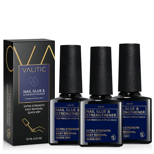 Miniatura 10 de Valitic Pegamento y Fortalecedor de Uñas Fuerte - Gel de Secado Rápido con Pincel para Uñas de Larga Duración - Enlace Adhesivo para Uñas Postizas