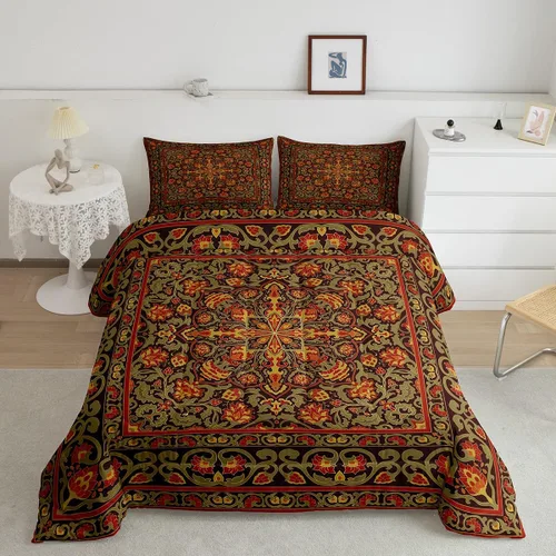 Miniatura 30 de Erosebridal Juego de edredón exótico tamaño individual, ropa de cama tribal, estadounidense, suroeste, étnico, bohemio, abstracto, geométrico, juego