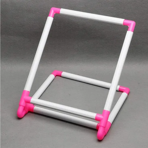 Miniatura 9 de Soportes de alambre para estantes cruzados, soporte de piso, soporte de bordado de aro de bordado, marco de tapiz de bordado cruzado de escritorio