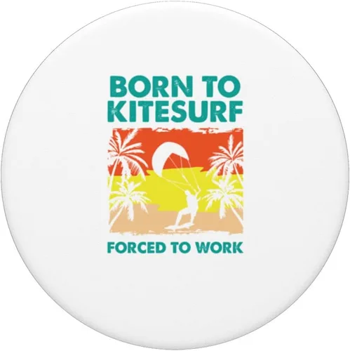 Miniatura 3 de Born To Kitesurf - Kiteboarding Funny Kitesurfing PopSockets Swappable PopGrip