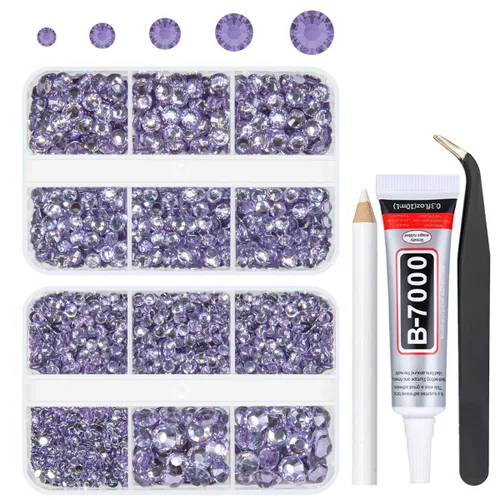 Miniatura 42 de qiipii Resina Metálica Plata Diamantes de Imitación con Parte Posterior Plana para Adornar Manualidades, Piedras Planas de 2mm-6mm, Gemas de Plata