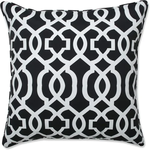 Miniatura 24 de Pillow Perfect Trellis - Almohadas para interiores y exteriores, 2 unidades, lumbares, 11.5 x 18.5 pulgadas, color negro