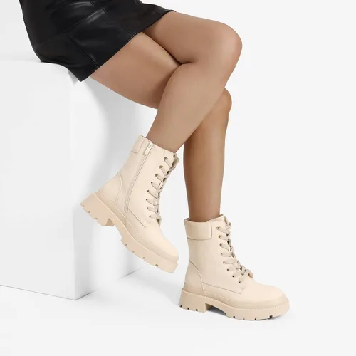 Miniatura 5 de DREAM PAIRS Botas Chelsea de combate con plataforma para mujer con suela de lengüeta botines