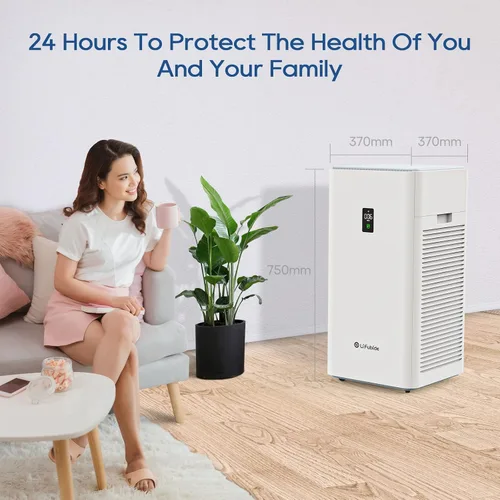 Miniatura 6 de Purificador de aire para habitación grande, H13 True HEPA, cobertura de 4555 pies cuadrados, 24 dB de bajo ruido para purificadores de aire de Y1000