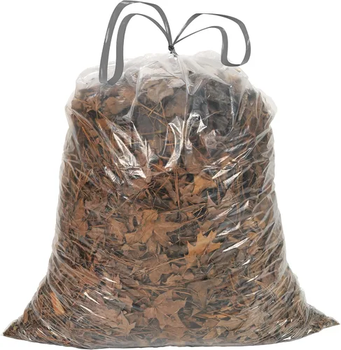 Aluf Plastics - Bolsas de basura transparentes con cordón ajustable, capacidad de 39 galones, grosor de 1.0 mil, 33 x 40 pulgadas, paquete de 70