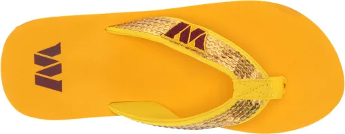 Miniatura 10 de FOCO Womens NFL Team Logo Sequin Strap Sandals Flip Flops