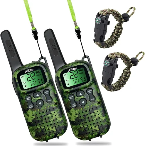 Miniatura 8 de Juguetes para niños Walkie Talkies para niños de 5, 6, 7, 8 años, juego de simulación, policía, militar, caza de espías, campamento, juguetes al Azul