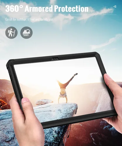 Miniatura 7 de MoKo Funda para Samsung Galaxy Tab A9 Plus/A9+ de 11 pulgadas 2023, a prueba de golpes de cuerpo completo resistente con protector de pantalla