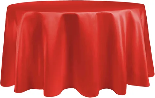 Miniatura 11 de Ultimate Textile Mantel redondo de satén nupcial de 60 pulgadas, se adapta a mesas de menos de 60 pulgadas de diámetro, berenjena morado berenjena