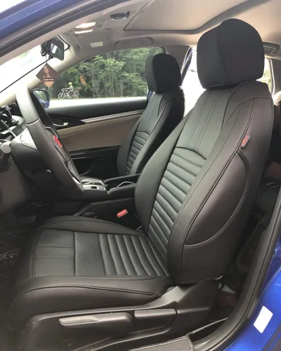 Miniatura 11 de EKR Civic Fundas de asiento personalizadas para Honda Civic Sedan 2016 2017 2018 2019 2020 2021 EX, EX-L, EX-T, Touring, Fundas de asiento