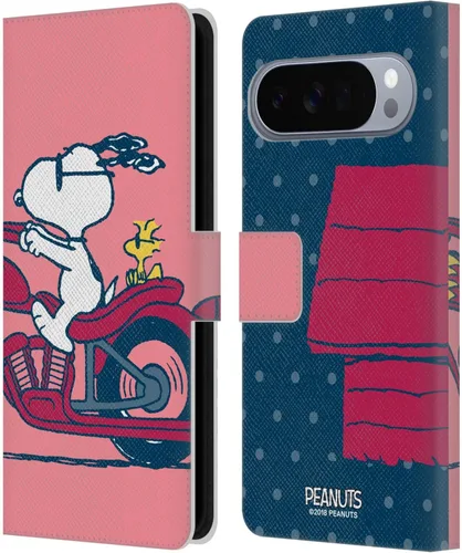 Miniatura 42 de Head Case Designs Officially Licensed Peanuts Snoopy & Woodstock 2 Halfs and Laughs Leather Wallet Case Compatible with Google Pixel 8 Snoopy