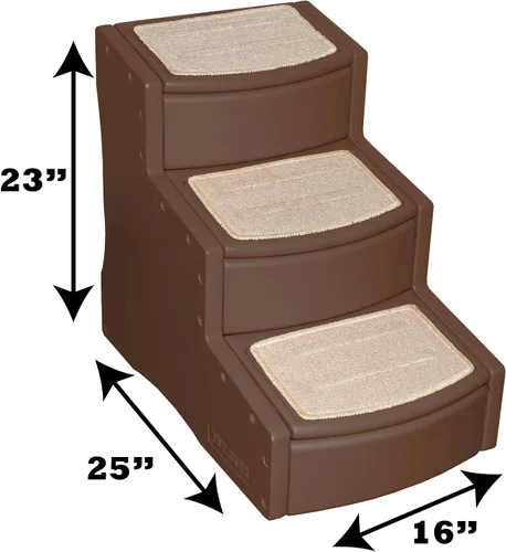 Miniatura 3 de Pet Gear, Escalera para Perros de 3 Peldaños; Perros y Gatos., Chocolate