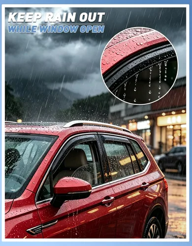 Miniatura 2 de Protectores de lluvia en canal para Ford F250-F550 1999-2016 Super Duty SuperCrew Protector de lluvia de ventana, deflectores de ventana extra