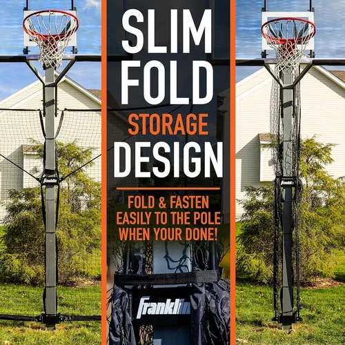 Miniatura 6 de Franklin Sports Baloncesto Pass Back Rebounder Negro