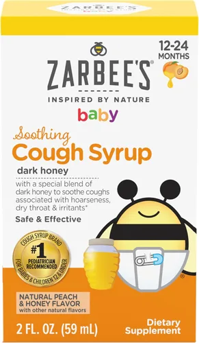 Miniatura 10 de Zarbee's Jarabe para la tos de bebé + inmune con miel, sabor natural a uva, 2 onzas líquidas (paquete de 2)