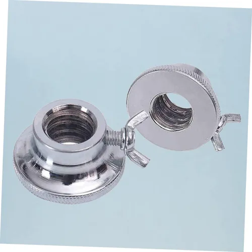 Miniatura 7 de Toddmomy 2 collares de barra, tuercas de mancuerna, bloqueo de tornillo, abrazadera, anillo de bloqueo universal de metal plateado para rotar