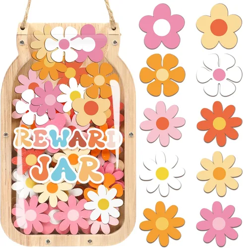 Miniatura 8 de Groovy - Tarro de recompensa para niños, entrenamiento para ir al baño, tabla de recompensas de entrenamiento de comportamiento y tabla de tareas
