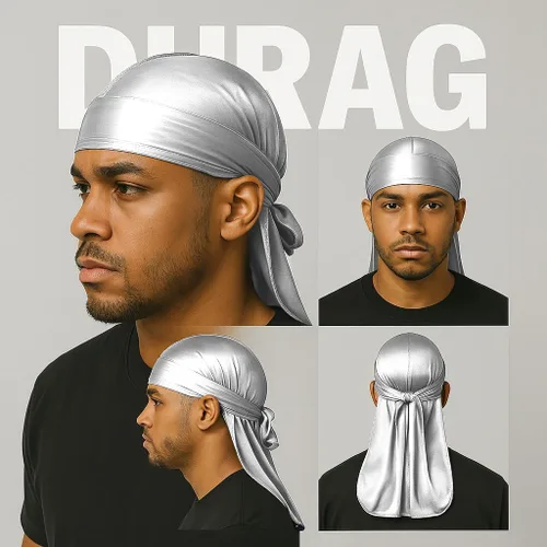 Miniatura 2 de Premium Durag Pack for Men, Silky Doo Rag for 360 540 720 Waves