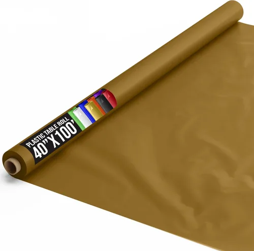 Miniatura 30 de Exquisito rollo de mantel de mesa de plástico aqua de Party Solids 4 piezas 40" X 300' Rollo de mantel de mesa de plástico - Rollos de mantel