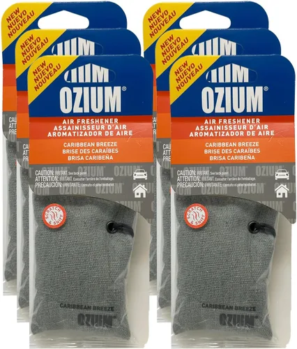 Miniatura 4 de Ozium Ambientadores perfumados para coche y eliminador de olores para automóvil, armarios del hogar, zapatos y maletas (brisa del caribe, 1 unidad)