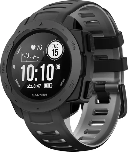 Miniatura 7 de NotoCity Correa de repuesto de silicona para Garmin Instinct Band compatible con Garmin Instinct 2/Solar/Tactical(negro-amarillo)