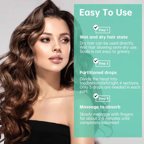 Miniatura 7 de Suero para el crecimiento del cabello para adelgazamiento y encrespamiento, 1.0 fl oz de suero multipéptido vegano y natural para el crecimiento