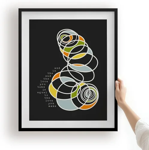 Miniatura 2 de The End - Póster de letra de canción, impresión artística moderna de mediados de siglo, arte musical de banda de rock, decoración estética