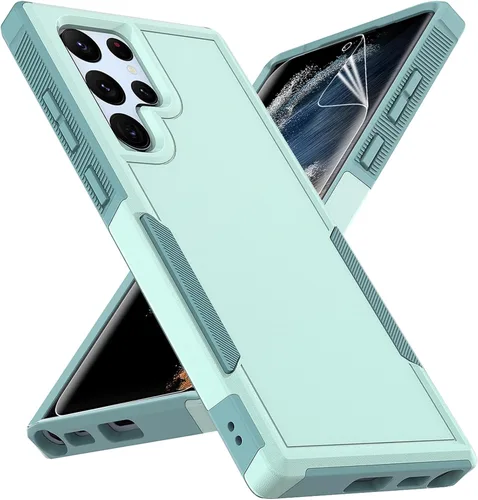 Miniatura 13 de Funda para Samsung Galaxy S22 Ultra: funda protectora de doble capa resistente para teléfono celular, a prueba de golpes, con protector de pantalla