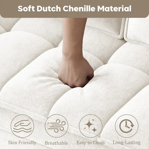 Miniatura 3 de Wrofly Sofá cama convertible 3 en 1, sofá cama extraíble para sala de estar con bolsillos laterales y almohadas extraíbles, respaldo ajustable, sofá