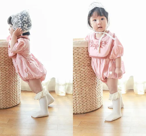Miniatura 4 de Calcetines largos con volantes para bebés y niñas de 6 a 12 meses