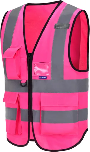 Miniatura 6 de A-SAFETY Chaleco de Seguridad Reflejante de Alta Visibilidad con Logo Personalizado (XS-8XL)