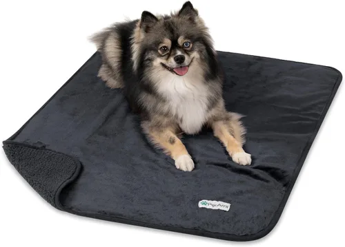 Miniatura 31 de PETAMI Manta impermeable de forro polar Sherpa para gatos y perros, color beige, talla S