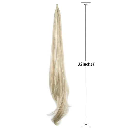 Miniatura 4 de IMISSU Extensión de pelo de cola de caballo flexible Colas de caballo Hairpieces (Piano Rubio Sucio)
