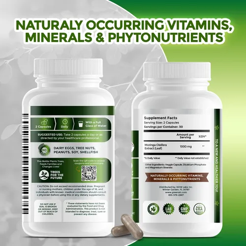 Miniatura 7 de Extracto de hojas oleifera Pure Moringa en cápsulas, 1