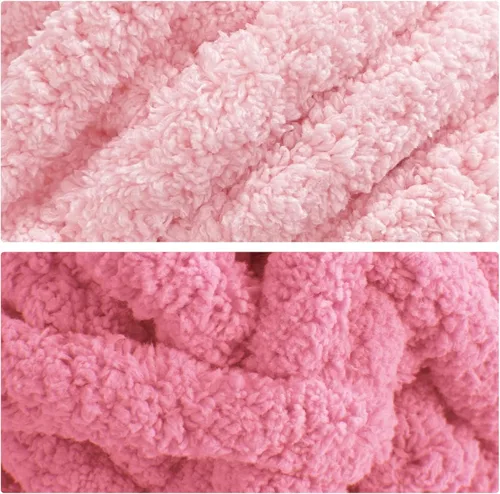 Miniatura 7 de MABOZOO Paquete de 8 ovillos de hilo grueso surtido para crochet - Chenilla jumbo esponjosa, hilo suave y voluminoso para tejer a mano o con los Rojo