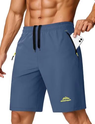 Miniatura 118 de TACVASEN Pantalones cortos deportivos para correr para hombre, 9 pulgadas, de secado rápido, pantalones cortos ligeros de verano, 3 bolsillos