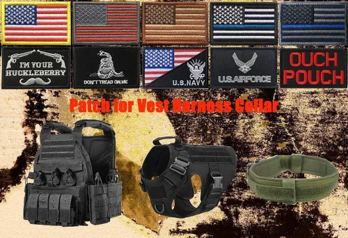 Miniatura 6 de Zcketo Paquete de 2 paquetes de insignia táctica de combate militar con gancho y bucle de modo bestia bordado para ropa militar, ropa, sombreros, K9