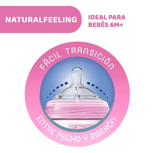 Miniatura 2 de Chicco Natural Feeling 6 Meses + Biberón 11.2 fl oz