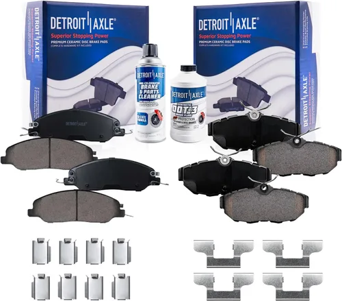 Miniatura 121 de Detroit Axle - Pastillas de freno traseras para Kia Sportage 2017-2022, Hyundai Tucson 2016-2021, pastillas de freno de cerámica 2018 2019 2020