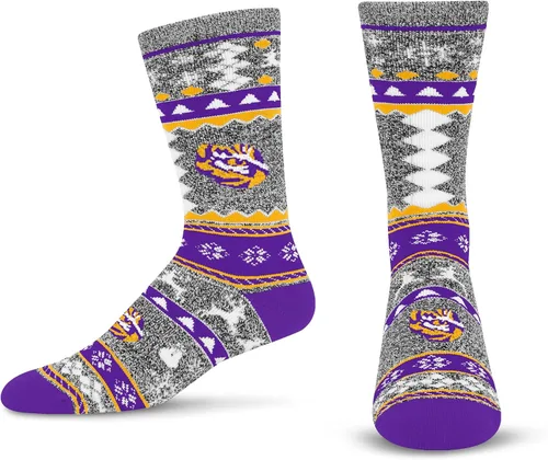 Miniatura 55 de For Bare Feet Ugly Holiday Sweater Crew Sock NCAA